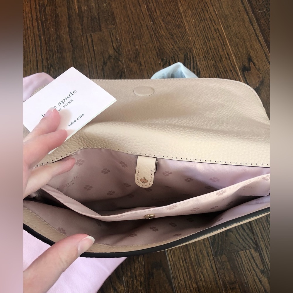 Kate Spade Large Convertible Polly Flap Adj. Shoulder Bag in Blush Multi - NEW! - Picture 9 of 15